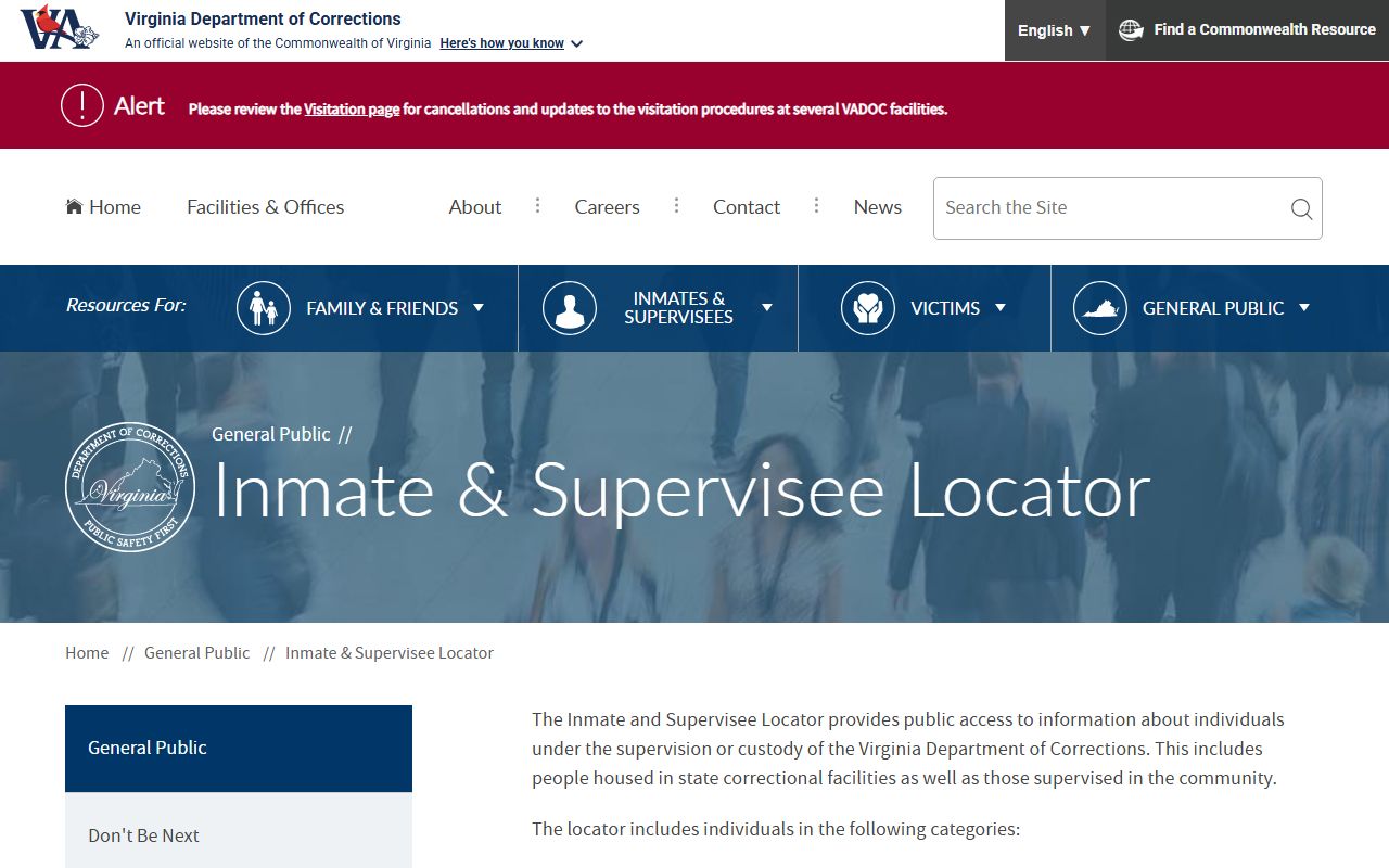 Craig County inmate records VADOC inmate and supervisee locator